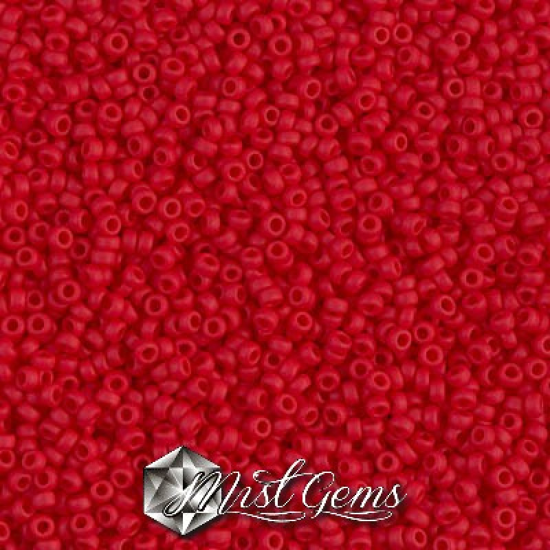 Miyuki Round Rocailles 11/0 RR-0408F Matte Opaque Dark Red