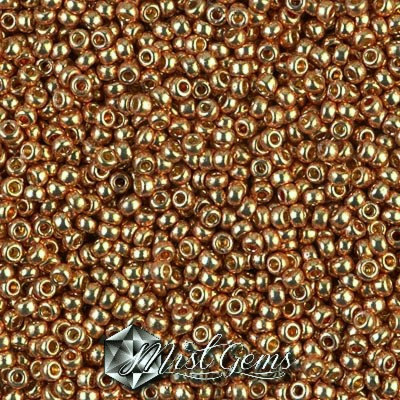 Miyuki Round Rocailles 11/0 RR-4204 Duracoat Galvanized Champagne