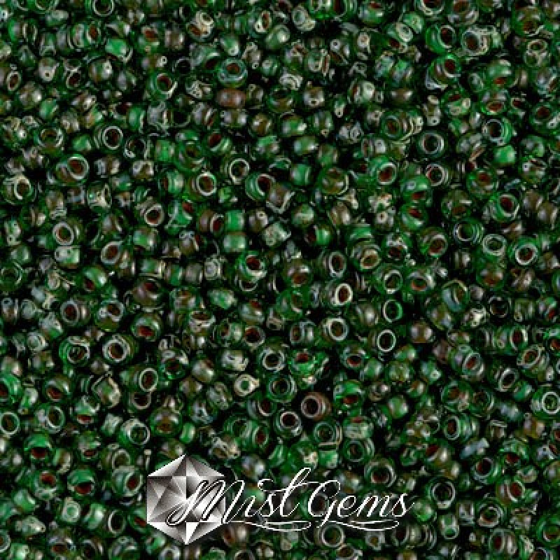 Miyuki Round Rocailles 11/0 RR-4507 Transparant Picasso Green