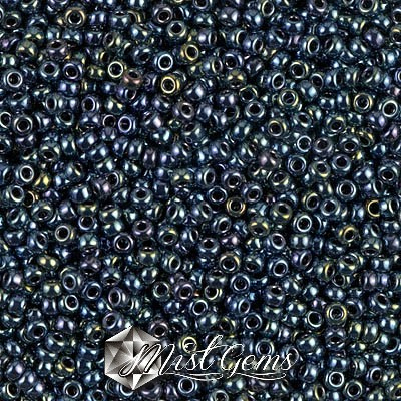 Miyuki Round Rocailles 11/0 RR-0456 Metallic Iris Gunmetal