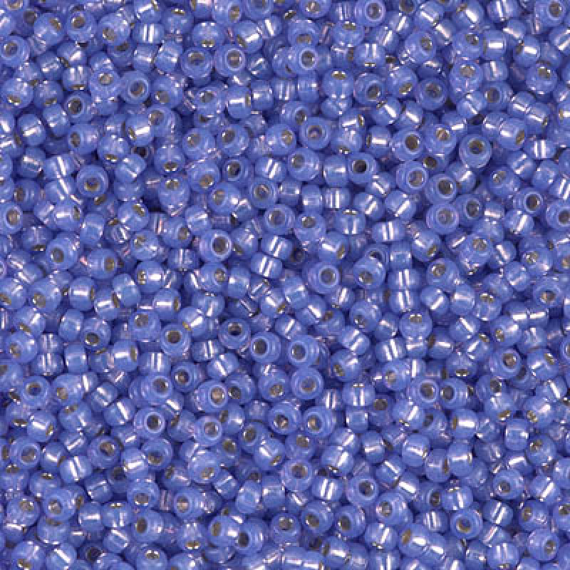 Miyuki Round Rocailles 11/0 RR-0649 Silverlined Alabaster Dyed Violet 