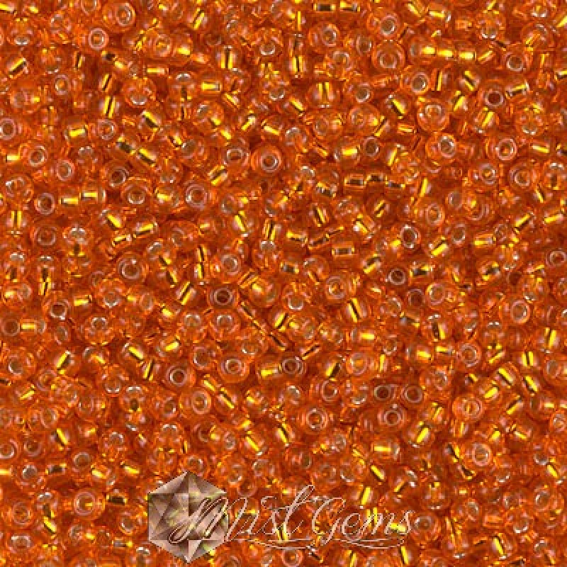 Miyuki Round Rocailles 11/0 RR-0008 Silver Lined Orange