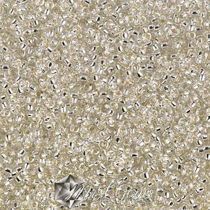Miyuki Round Rocailles 1-15/0 RR 0001 Silverlined Crystal
