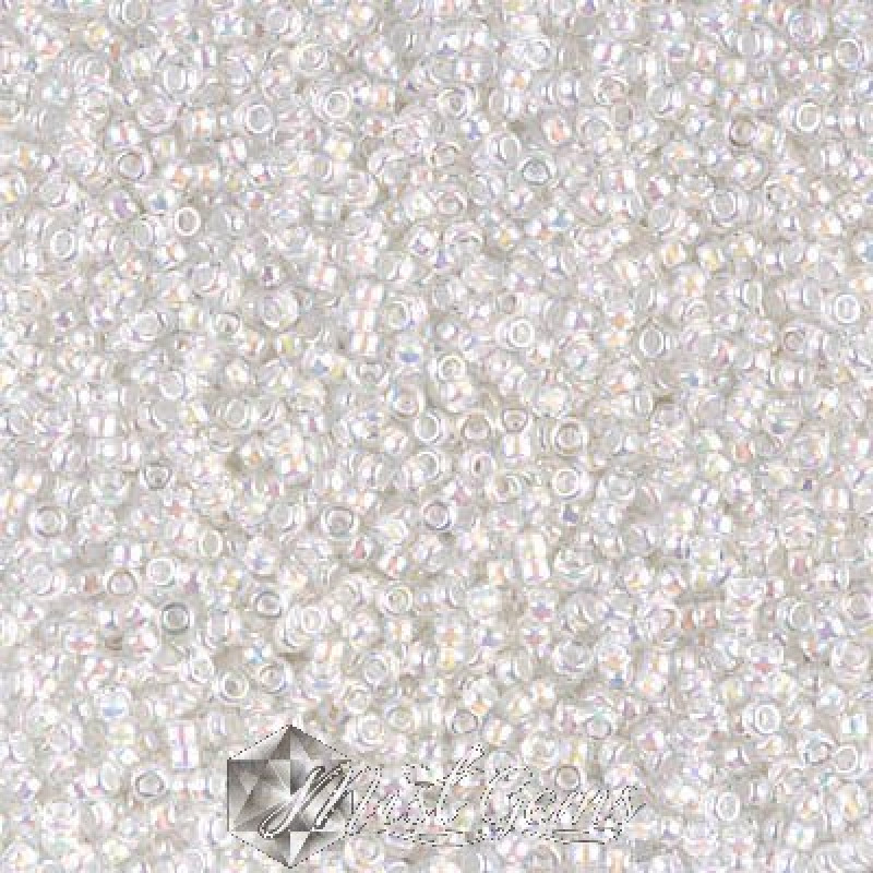 Miyuki Round Rocailles 284-15/0 RR 0284 White Lined Crystal AB