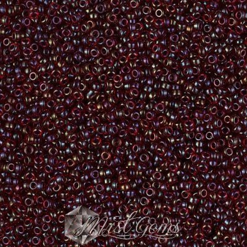 Miyuki Round Rocailles 367-15/0 RR 0367 Garnet Lined Ruby AB