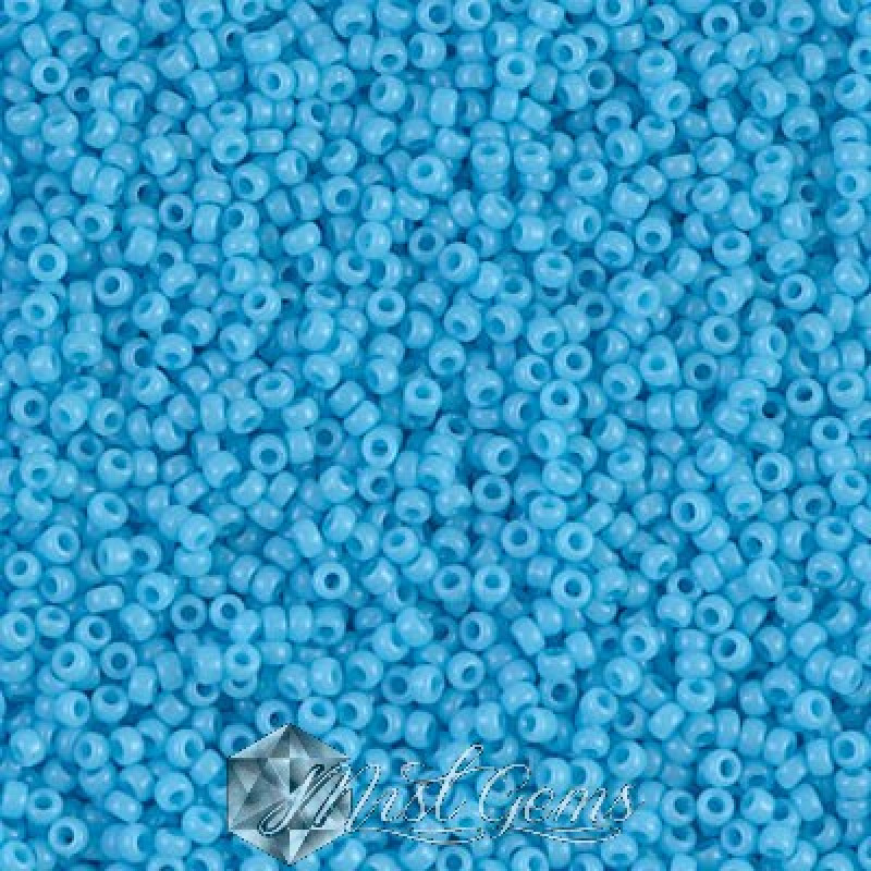 Miyuki Round Rocailles 413-15/0 RR 0413 Opaque Turquoise Blue