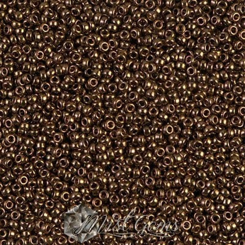 Miyuki Round Rocailles 457-15/0 RR 0457 Metallic Dark Bronze