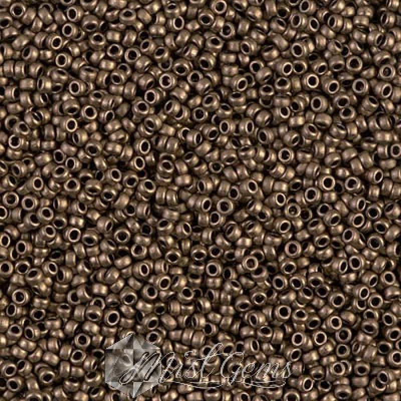 Miyuki Round Rocailles 2006-15/0 RR 2006 Matted Metallic Dark Bronze