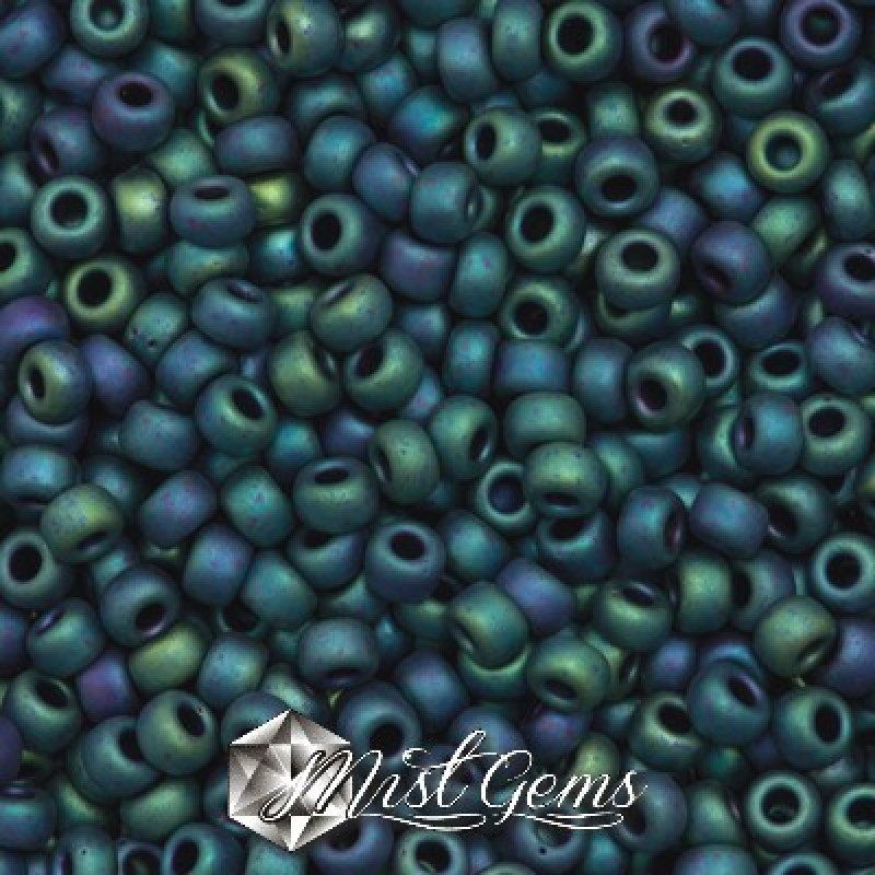 Miyuki Round Rocailles RR06/0-2064 Matte Metallic Blue Green