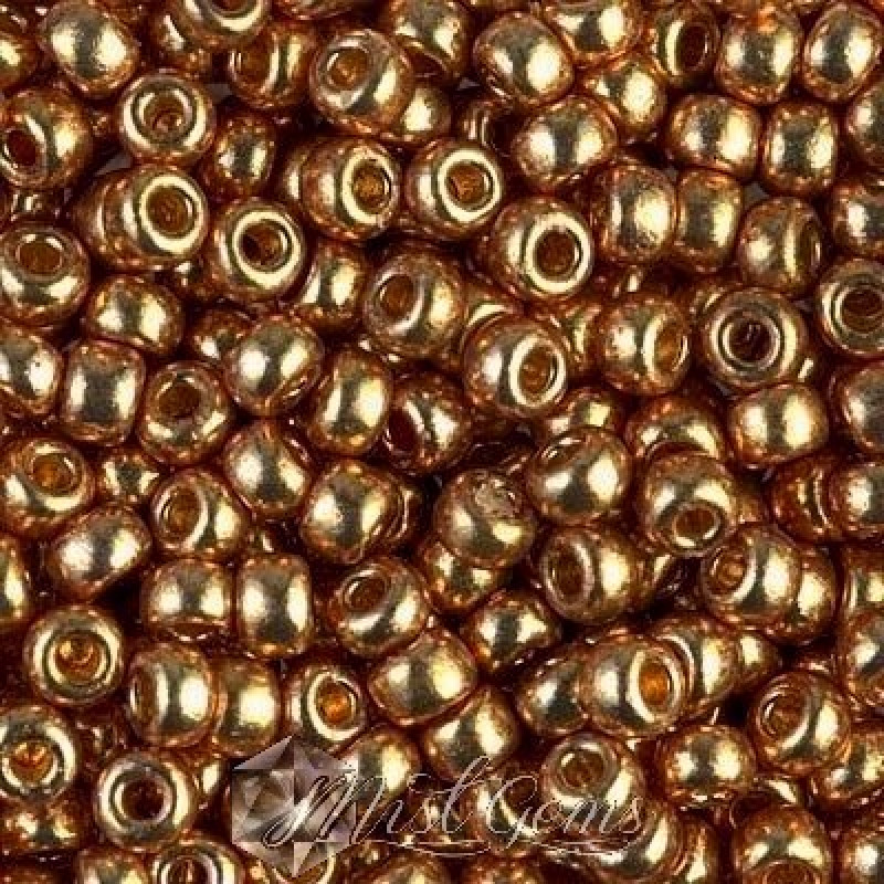 Miyuki Round Rocailles RR06/0-4204 Galvanized Champagne