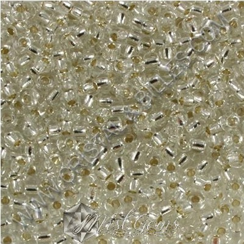Miyuki Round Rocailles 8/0 RR 0001 Crystal Silver Lined