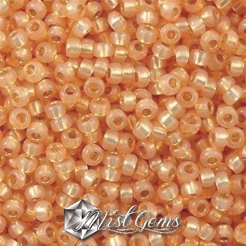 Miyuki Round Rocailles 8/0 RR 0578 Dyed Light Topaz Silver Lined Alabaster