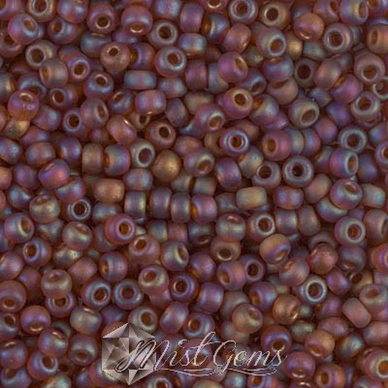 Miyuki Round Rocailles 8/0 RR 0134FR Matte Dark Topaz AB