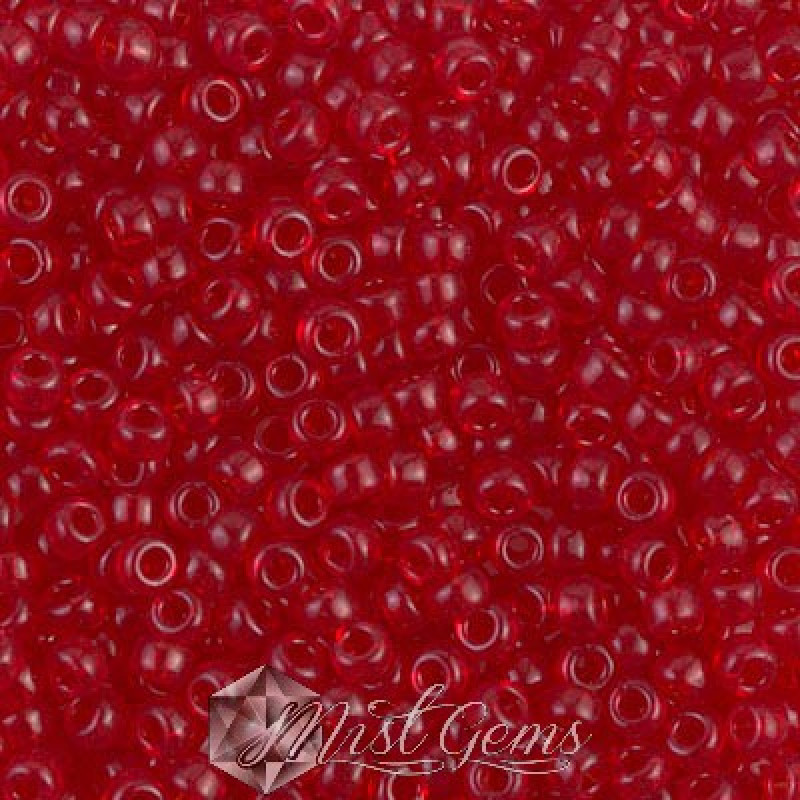 Miyuki Round Rocailles 8/0 RR 0141 Transparent Red