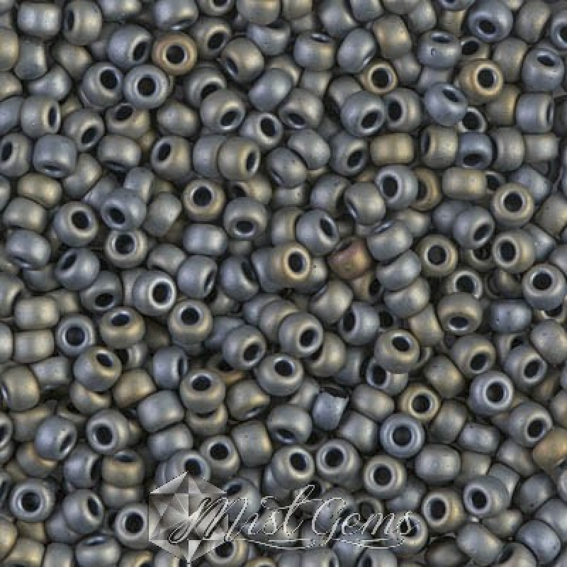 Miyuki Round Rocailles 8/0 RR 2002 Matted Mettalic Silver Grey