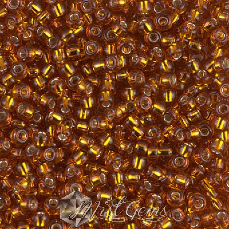 Miyuki Round Rocailles 8/0 RR 2422 Silver Lined Topaz