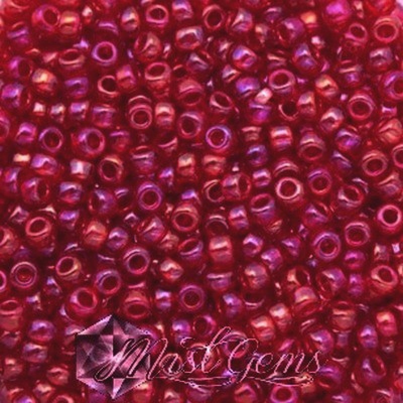 Miyuki Round Rocailles 8/0 RR 0254 Transparent Red AB