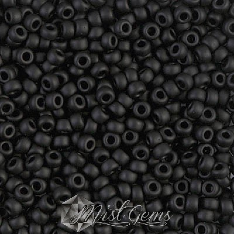 Miyuki Round Rocailles 8/0 RR 0401F Black Matted