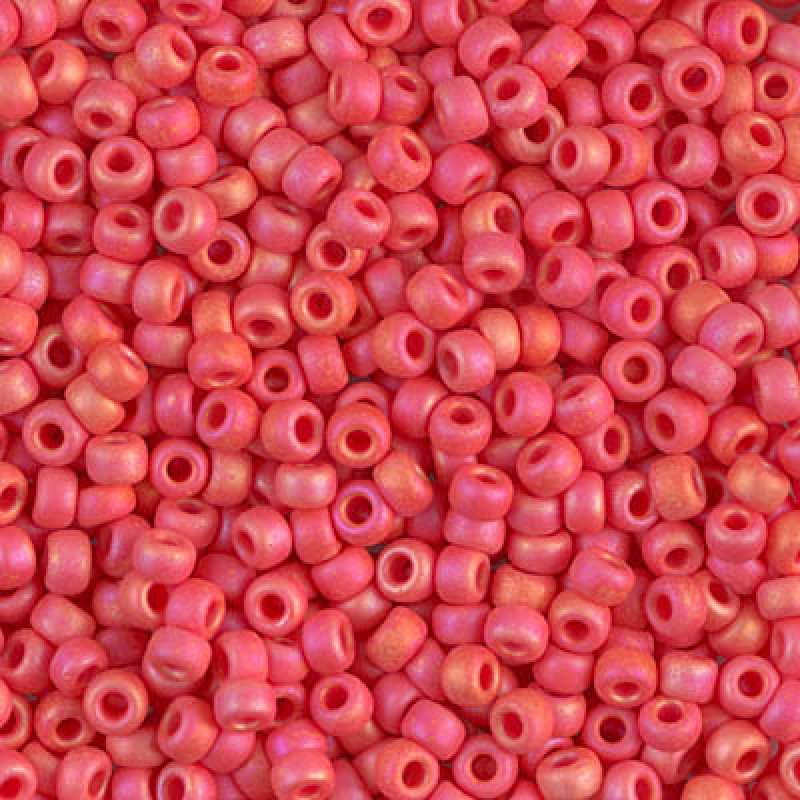 Miyuki Round Rocailles 8/0 RR 0407FR Opaque Matte Vermilion Red