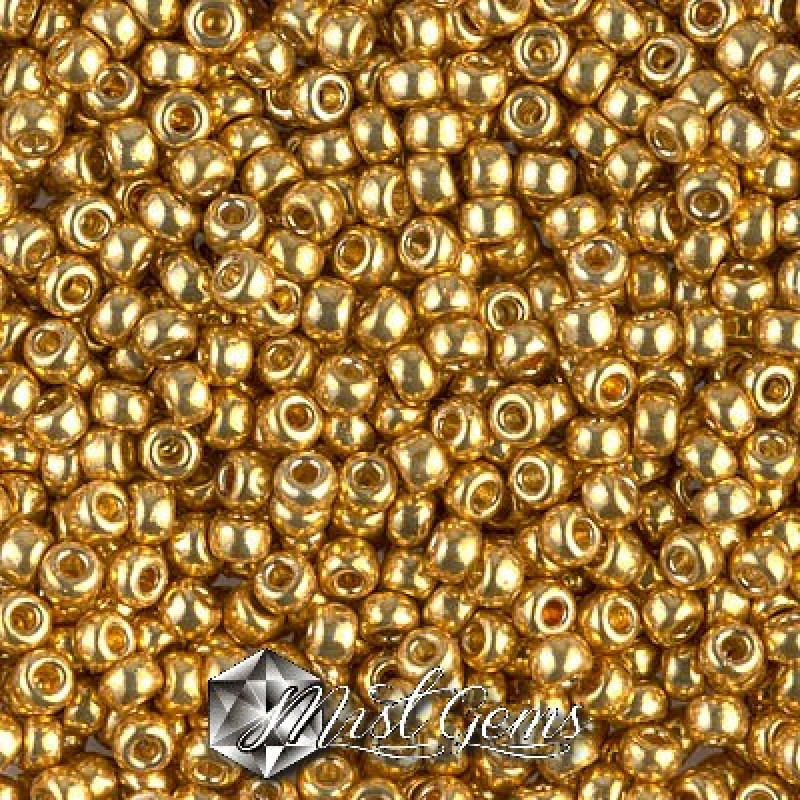 Miyuki Round Rocailles 8/0 RR 4202 Duracoat Galvanized Gold