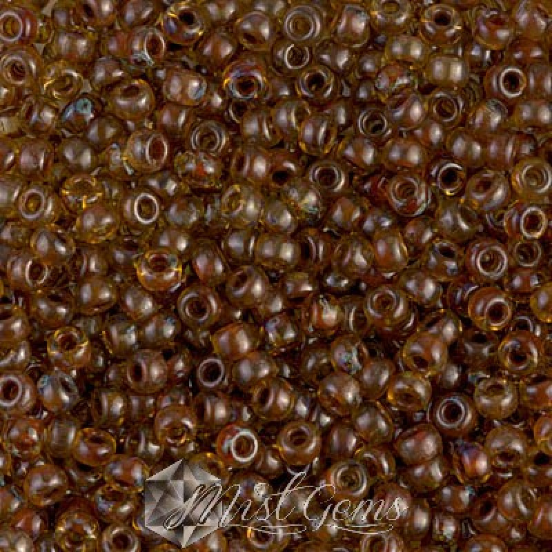 Miyuki Round Rocailles 8/0 RR 4501 Transparent Saffron Picasso