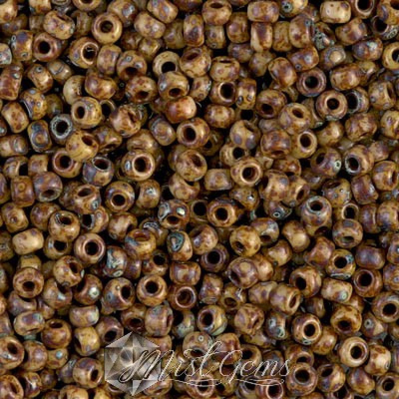 Miyuki Round Rocailles 8/0 RR 4517 Opaque Picasso Brown
