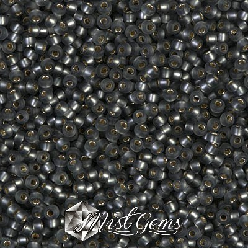 Miyuki Round Rocailles 11/0 RR-0021F Silver Lined Matte Gray