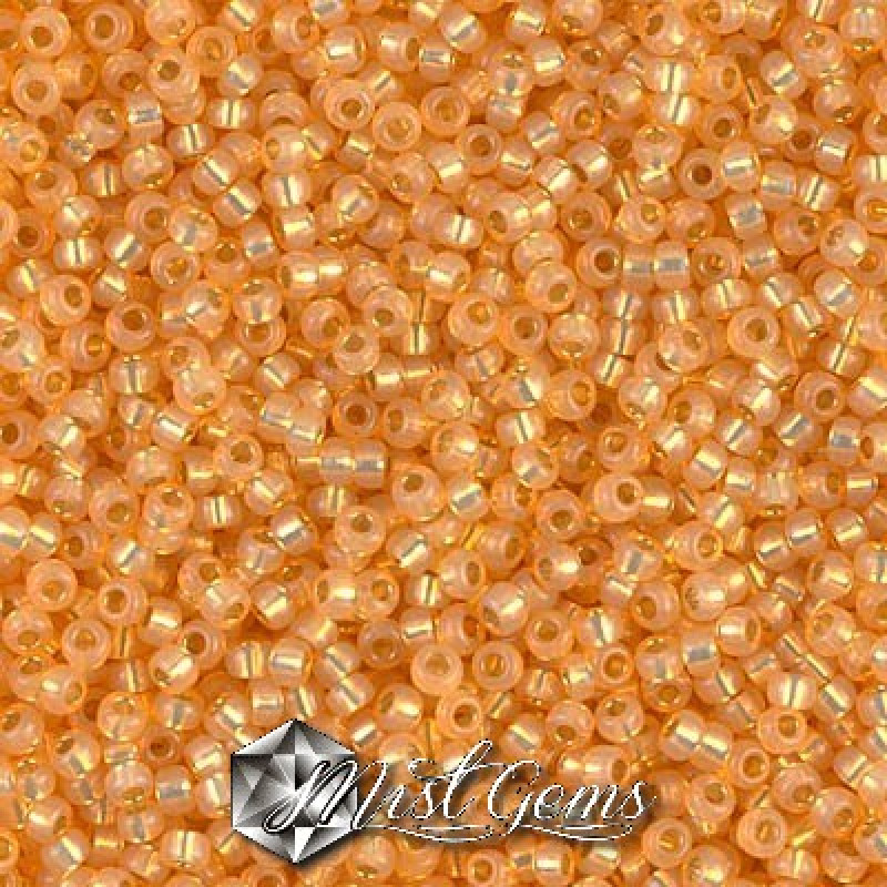 Miyuki Round Rocailles 11/0 RR-0552 Silver-Lined Light Apricot Alabaster