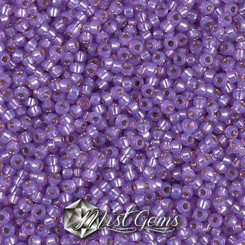 Miyuki Round Rocailles 11/0 RR-0574 Lilac Silver-Lined Alabaster