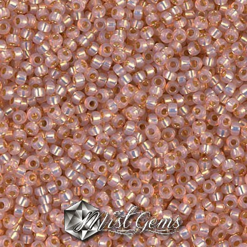 Miyuki Round Rocailles 11/0 RR-0579 Silver-Lined Dyed Blush Alabaster