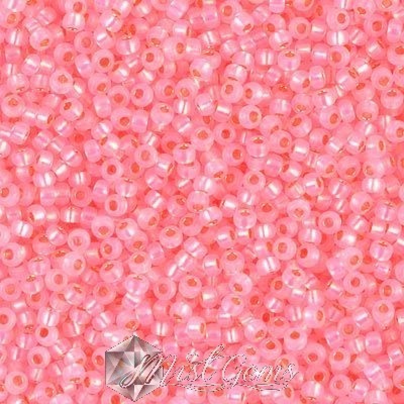 Miyuki Round Rocailles 11/0 RR-0643 Dyed Pink Silver Lined Alabaster