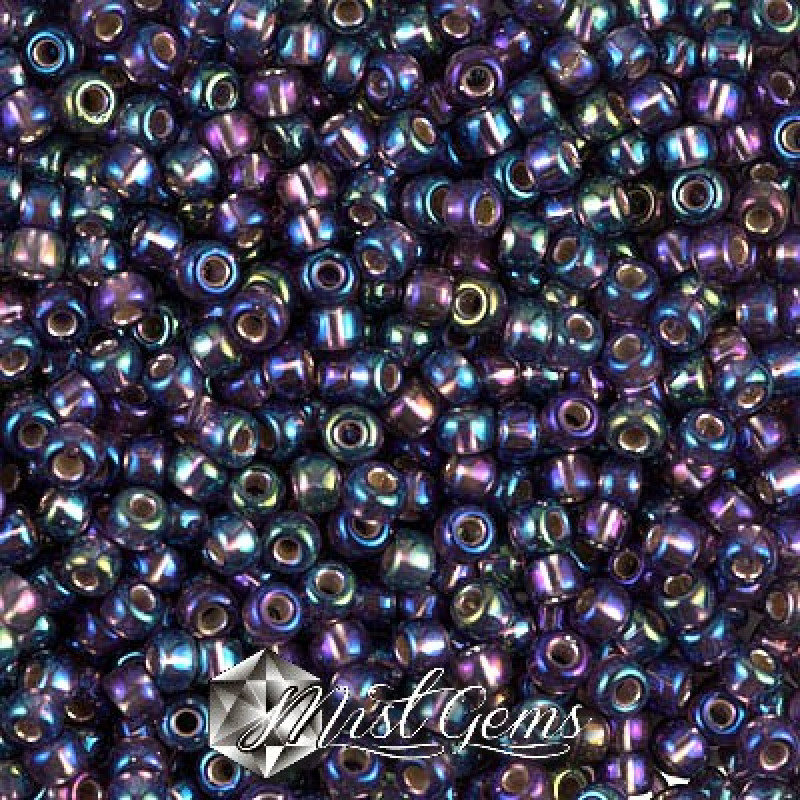 Miyuki Round Rocailles 11/0 RR-1024 Silverlined AB Amethyst