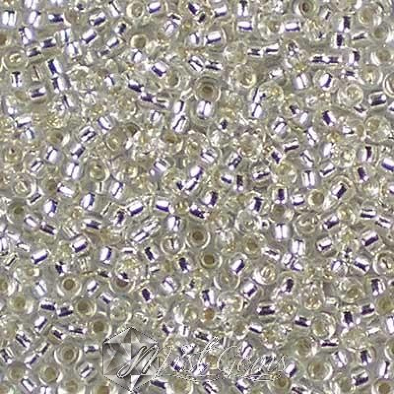 Miyuki Round Rocailles 0001-11/0 RR-1 Crystal Silver Lined
