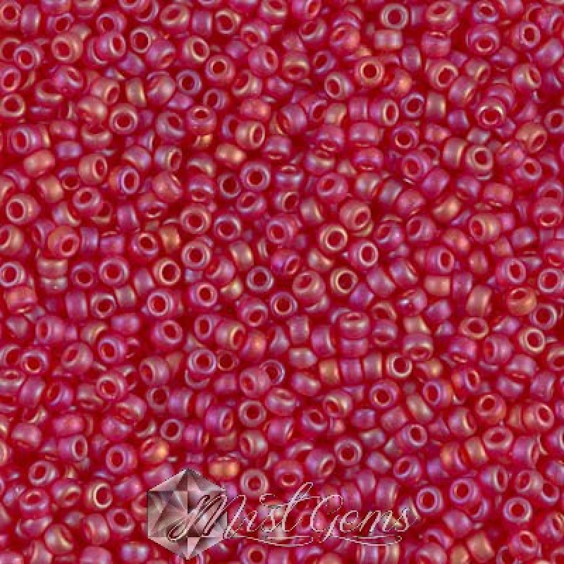 Miyuki Round Rocailles 11/0 RR-0140FR Matted Red Orange AB