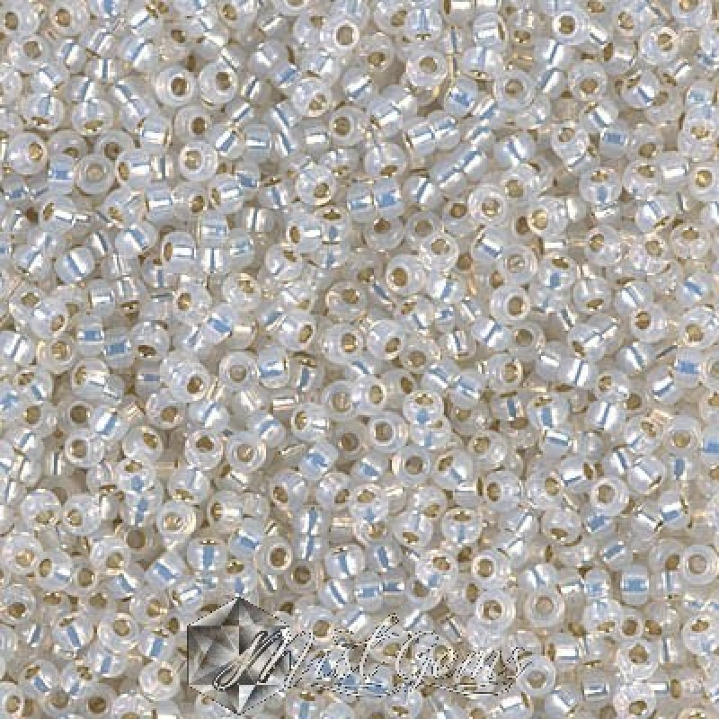 Miyuki Round Rocailles 11/0 RR-0551  Silver Golden Lined