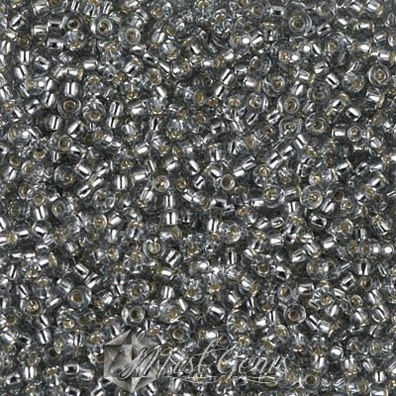 Miyuki Round Rocailles 11/0 RR-0021L Silver Lined Light Gray