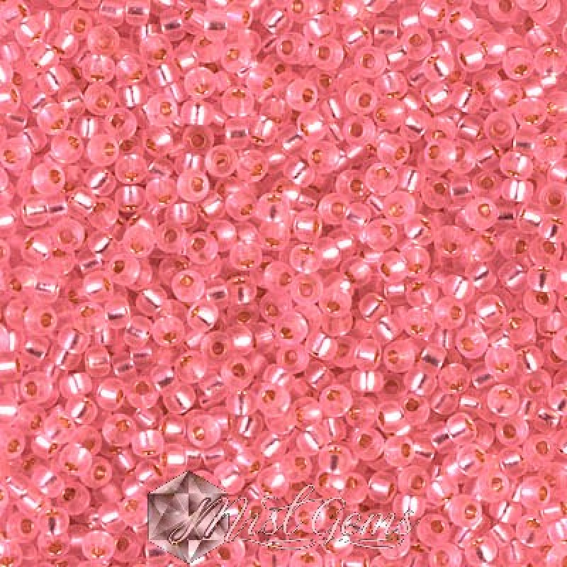 Miyuki Round Rocailles 11/0 RR-0022 Pink Transparent Silver Lined