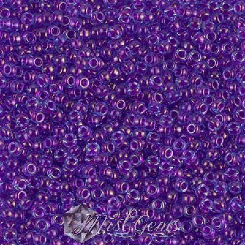 Miyuki Round Rocailles 11/0 RR-0352 Fuchsia Lined Aqua Luster