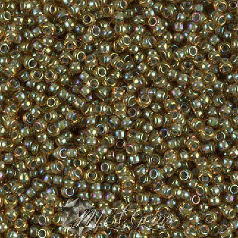 Miyuki Round Rocailles 11/0 RR-0359 Pale Blue Lined Light Topaz Luster