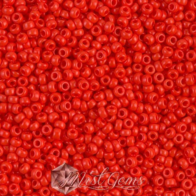 Miyuki Round Rocailles 11/0 RR-0407 Opaque Vermillion Red