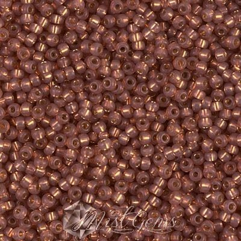 Miyuki Round Rocailles 11/0 RR-0641 Dyed Rose Bronze Silver Lined Alabaster