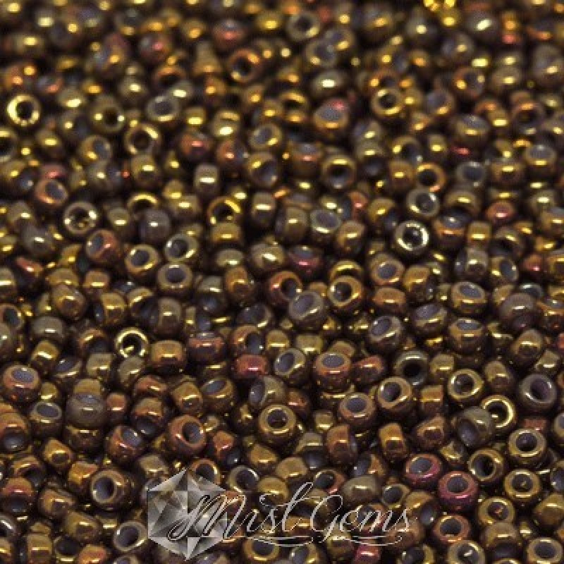 Miyuki Round Rocailles 11/0 RR-1966 Metallic Earth Batik Luster