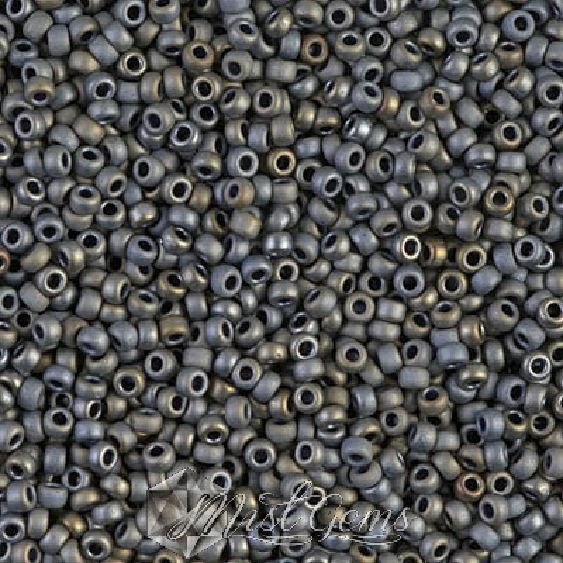 Miyuki Round Rocailles 11/0 RR-2002 Matted Mettalic Silver Grey