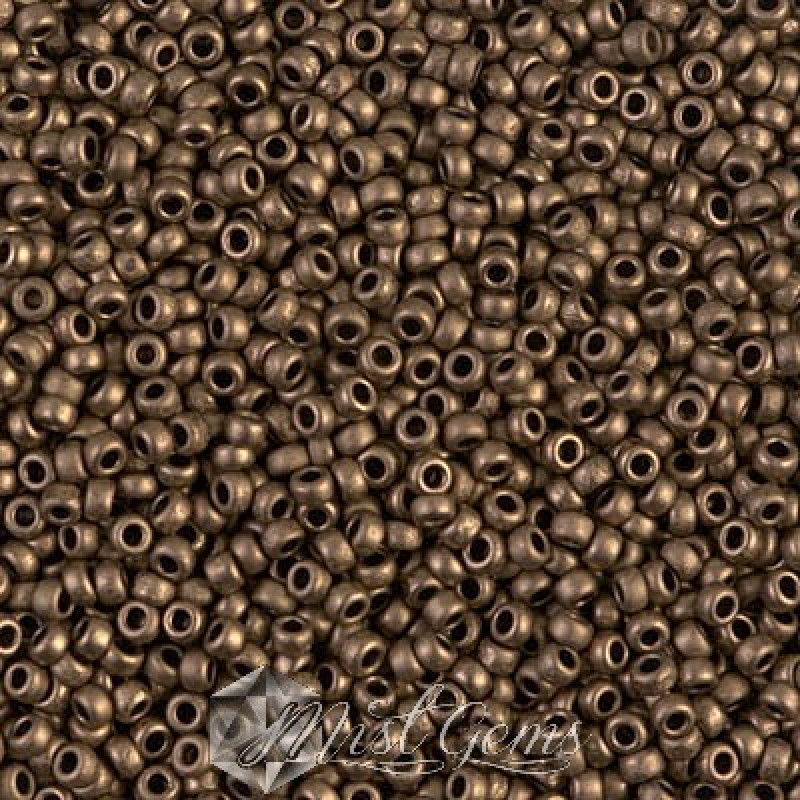 Miyuki Round Rocailles 11/0 RR-2006 Matted Metallic Dark Bronze