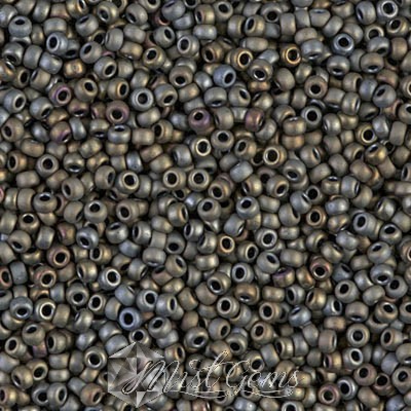 Miyuki Round Rocailles 11/0 RR-2012 Matte Metallic Tawny Gray