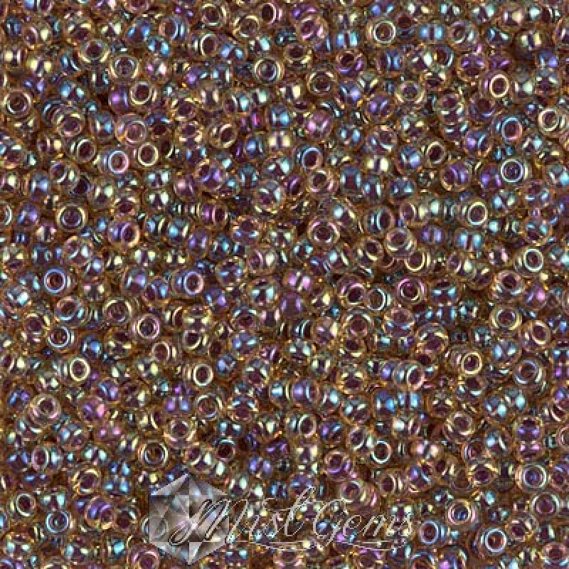 Miyuki Round Rocailles 11/0 RR-0342 Berry Lined Light Topaz AB