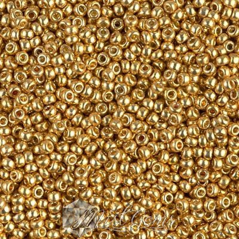Miyuki Round Rocailles 11/0 RR-4202 Duracoat Galvanized Gold