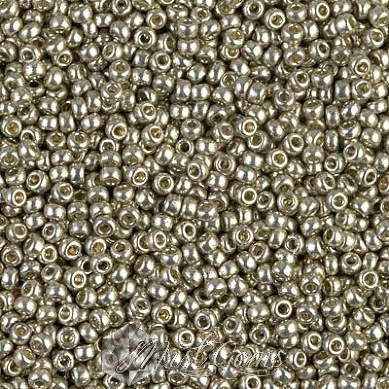 Miyuki Round Rocailles 11/0 RR-4221 Duracoat Galvanized Light Pewter