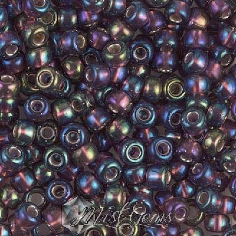 Miyuki Round Rocailles RR06/0-1013 Silver Lined Dark Smoky Amethyst AB