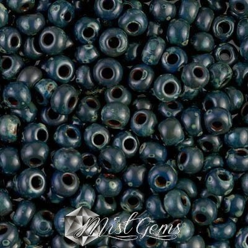 Miyuki Round Rocailles RR06/0-4516 Opaque Picasso Dark Teal